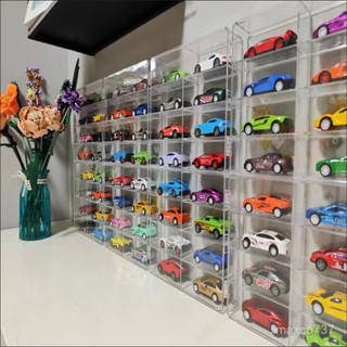 風火輪收納盒閤金小汽車模型TOMICA1:64兒童玩具多美卡透明展示架 BIXI