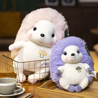 抱枕🌹卡通小刺蝟公仔毛絨玩具  圍枕 靠腰 造型抱枕 動物抱枕 玩偶  兒童安撫陪睡玩偶布娃娃生日禮物男孩女孩