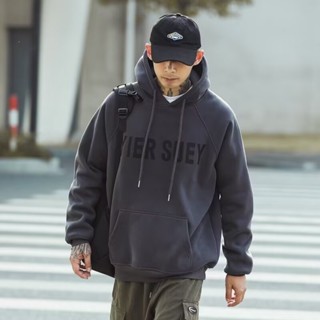 潮牌連帽衛衣男 秋冬新款 加絨 嘻哈街頭 字母印花 上衣 情侶 大碼 寬鬆 休閒 連帽衫 （HLJ315）【壹號站】