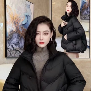 羽絨外套 輕羽絨外套 外套 冬天外套 輕量羽絨外套 輕薄羽絨外套 0043輕薄羽絨服女短款韓版寬鬆立領小個子白鴨絨保暖外