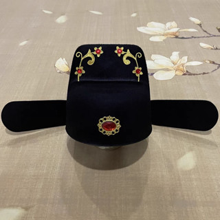 書生李白帽子成人兒童官帽古代帽子飛魚服帽漢服演出帽古代古裝帽 富貴帽子 烏紗帽 大臣官員帽子 錶演古裝【沐顏醬賣場】