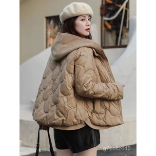 韓版 冬季外套女 麵包服外套 棉襖外套 女保暖外套 棉服帶帽子 連帽外套 寬鬆 假兩件 短款 棉衣 小個子棉襖 A16