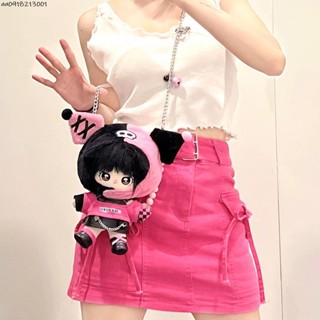 【限時特惠】奶骷甜心#兩用毛絨頭套正版公仔20cm棉花娃娃衣服女 40CM棉花娃娃頭套 棉花娃娃外出斜挎背帶