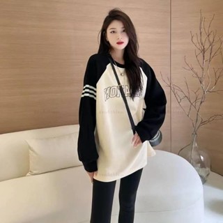 秋季新品🍂大尺碼上衣 長袖T桖 胖mm大碼女裝韓版ins潮流圓領衛衣 秋冬寬松顯瘦百搭長袖上衣100KG可穿 上衣女