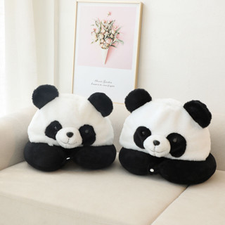 【❤臺灣發貨🔥】可愛睡眠枕 連帽U型枕🎀 可愛熊貓護頸枕辦公室舒適睡眠午休頭枕旅行助眠護頸椎連帽U型枕