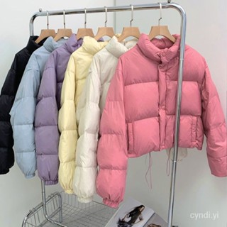 羽絨外套 羽絨服女韓國東大門新款立領短版韓版白鴨絨麵包服小個子外套 防寒 保暖羽絨服 白鴨絨外套女生1121 OQFF