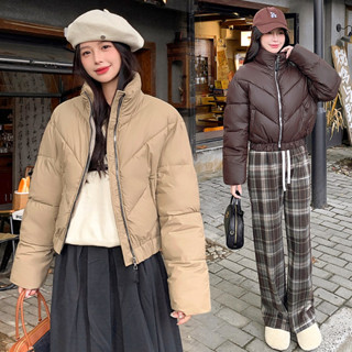 愛依依 麵包服 棉服外套 防風外套 保暖外套 M-2XL冬季短羽絨棉服立領加厚小個子麵包時尚外套柏A122-58569.