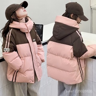 兒童羽絨服大童15到18嵗冬季超厚男童女童白鴨絨加厚國中生親子裝 白鴨絨 保暖 麵包外套兒童 羽絨外套連帽 童裝1128