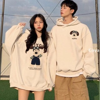 Goya💖女秋季 寬鬆 韓版潮ins 情侶裝 oversize 炸街上衣 圓領衛衣 加絨 港味超火ins 長袖大學T