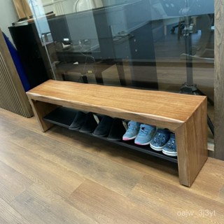 🎁可開發票⭐廠家直銷🎁【簡約現代】北歐換鞋凳家用進門雙層實木長凳創意鞋架入戶穿鞋凳可做鞋櫃簡約 UTPG