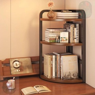 書架桌面置物架簡易桌上轉角收納架家用拐角墻角小書櫃三角整理架