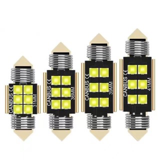 LED燈汽車led雙尖燈解碼 canbus 36MM 3030 6SMD車頂燈 牌照燈 室內燈車上小燈 NOIM
