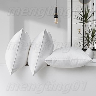 白色純棉枕芯 防蟎抗菌 吸濕排汗 羽絲絨枕芯全棉 單人枕頭 護頸枕 舒適枕頭民宿枕頭中枕 48x74cm