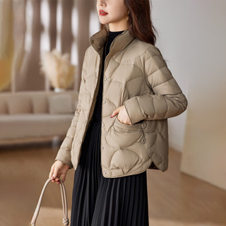 免運 桃園出貨韓國女裝小個子輕薄羽絨服女春秋季2025新款巨好穿百搭短款薄款氣質韓版洋氣不臃腫輕便棉上衣外套 臺灣發貨