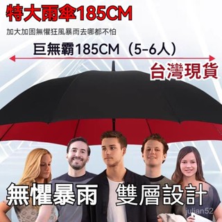 臺灣現貨24HR🚚超大雨傘 大雨傘 超大傘 巨型無敵傘 32骨特大號雨傘長柄自動雙層超大三四人抗風加固暴雨專用直桿男士
