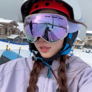【臺灣出貨】滑雪眼鏡男女防霧滑雪鏡卡近視眼鏡雙層大球麵護目鏡滑雪登山裝備