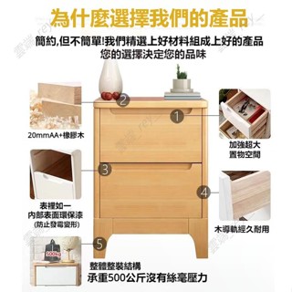 特惠 【雲端家居】 收納櫃 床頭櫃 全實木床頭櫃 超窄迷你實木床頭櫃 簡約現代小型臥室家用25cm床邊櫃簡易小櫃子 10