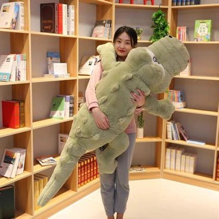 床上抱枕 鱷魚抱枕 超大抱枕 沙發抱枕 鱷魚娃娃 長條抱枕 毛絨玩具大號2.2米鱷魚公仔長條枕女孩娃娃抱枕可拆洗可愛超軟