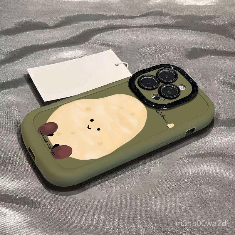 一個大土豆適用蘋果iPhone16promax/15/14/13/12/11手機殼7/8plus/xs泡芙殼