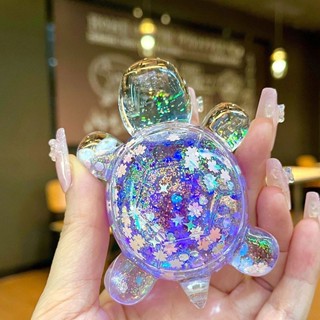 臺灣出貨✨新店優惠 擺件 玩具 玩偶 手工流沙爆閃烏龜巨無霸對對碰小烏龜可愛動物玩偶diy擺件液體
