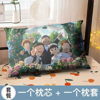 哆啦A夢抱枕卡通動漫枕頭枕芯套裝藍胖子小叮當靠枕宿舍午睡靠枕【gvtjxy -/- 樂伴】