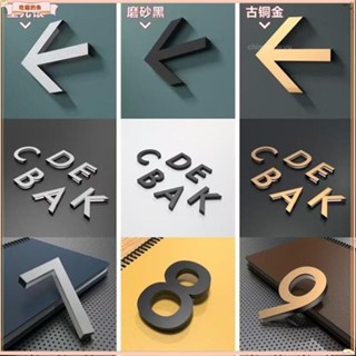 （新店開業+免運｀時尚高階信箱數字貼3D立體門牌號家用門牌號碼牌酒店定製訂製水晶字英文字母創意數