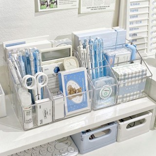 精品🌈亞克力透明筆筒 5in1 ins 桌面收納盒辦公桌收納盒