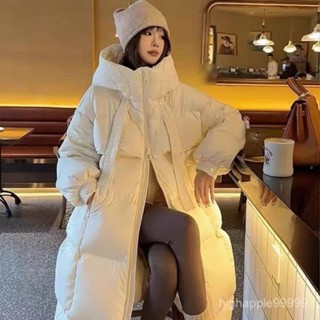 【山野】臺灣出貨🚚2023年新款羽絨服女長款過膝白鴨絨大被子韓版高階加厚冬季外套潮