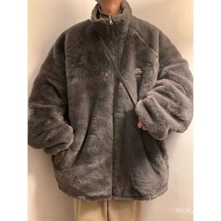 🔥雙麵穿外套冬季棉服男 保暖防寒男裝 潮牌款冬裝兩麵穿羊羔絨外套 學生加厚保暖羽絨服 加絨休閒外套男男學生美式寬鬆加絨