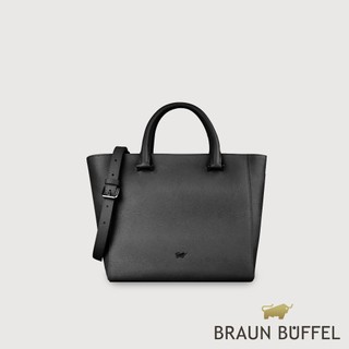 【BRAUN BUFFEL】依雅娜 小托特包-黑色(德國小金牛台灣總代理)/BF853-55-BK