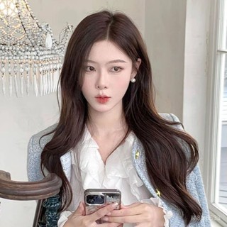氣質甜美女長髮大波浪髮型韓式中分八字劉海長捲髮自然蓬鬆造型 假頭髮 男生假髮女生假髮lolita假髮 cosplay假髮