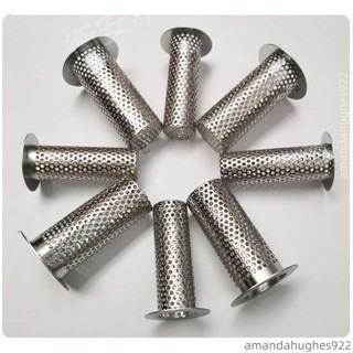 🔥臺灣出貨🔥304不銹鋼廚房下水道防鼠網圓柱形洗衣機PVC管道地漏圓孔過濾網筒