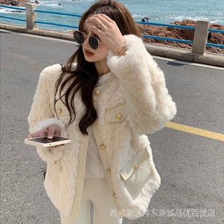 【引領時尚】秋冬新款小香風毛絨外套網紅皮草寬鬆加厚仿羔羊毛上衣毛毛外套
