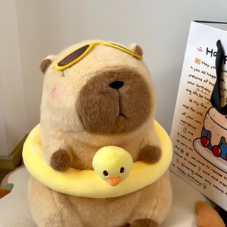 【DU朵拉】夏日超萌卡皮風情巴拉水豚玩偶公仔可愛毛絨玩具女生女孩生日禮物 交換禮物 生日禮物