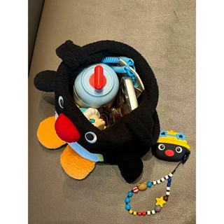 💛限時下殺💛 pingu 毛絨玩具水杯包 創意可愛企鵝公仔戶外瓶套便攜保溫杯套