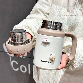燜燒杯 保溫罐 悶燒壺 燜燒罐 保溫杯 外帶盒 真空罐 簡約辦公室保溫杯男女士帶手柄高顏值商務茶水分離不銹鋼泡茶水杯