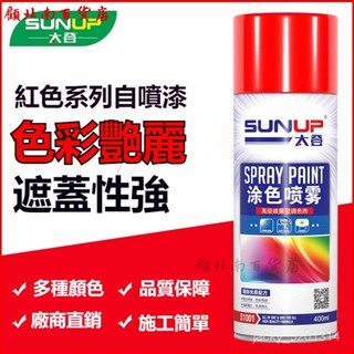 可開發票紅色自動手搖噴漆金屬傢俱木器汽車電動車修複改色漆大紅桃紅油漆 汽車噴漆 傢俱護色噴漆 噴漆罐 改色漆