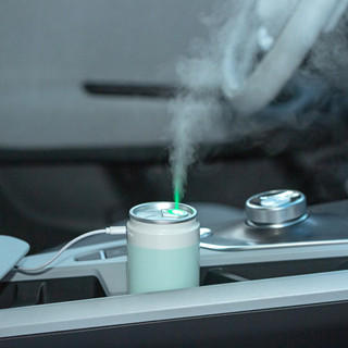 臺灣出貨 加濕器創意桌麵辦公車載加濕器霧化器usb迷你冷燄火易拉罐霧化器