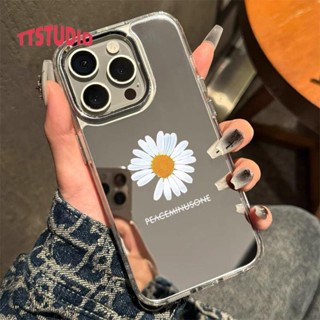 【iPhone手機保護殼】小雛菊16適用蘋果15promax鏡面手機殼14防摔12潮牌iPhone13鏡子殼