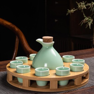 熱賣 清酒壺 燒酒壺 溫酒壺 日式酒具 清酒杯 清酒壺套裝 清酒瓶 日式白酒杯套裝清酒酒具家用陶瓷分酒器酒壺復古一口杯