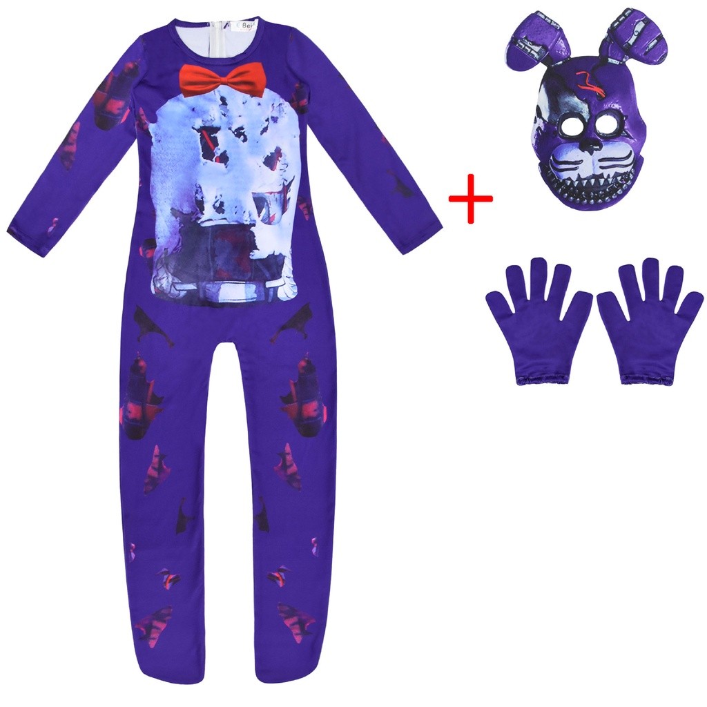 台東出貨♕five nights at freddy′s耶誕萬聖節裝扮服裝 玩具熊角色cosplay派對造型連身服裝