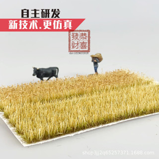 🎨模擬沙盤🎨稻田麥田 情景模型草蔟簇 1：87HO火車沙盤diy田野