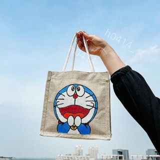限時低價-『手提袋』 兒童便當包自製diy 麻布包 塗鴉diy材料包塗色 麻布袋 手工手繪 帆布包344