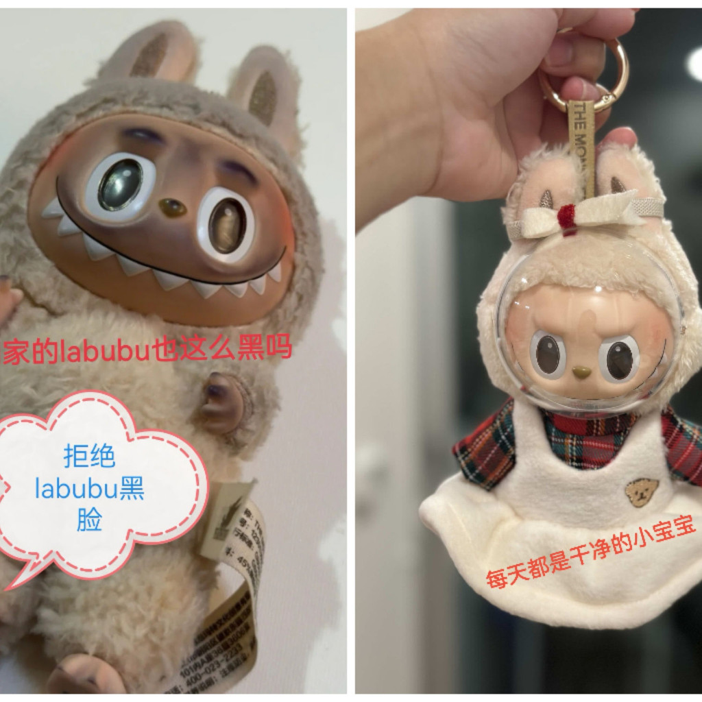 🔥labubu🔥labubu面罩 透明成品掛件 拉布布搪膠公仔 春天野 mokoko