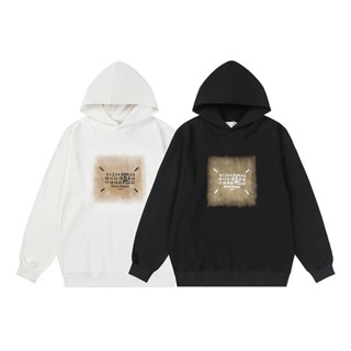【丹丹百貨】MM6馬吉拉新款塗鴉四角標字母印花連帽衛衣美式潮牌休閑情侶帽衫2897