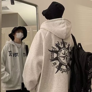 美式潮牌衛衣男 秋冬新款 加絨 大碼 寬鬆 連帽 拉鏈 開衫外套 情侶 oversize 夾克（XG667）【壹號站】