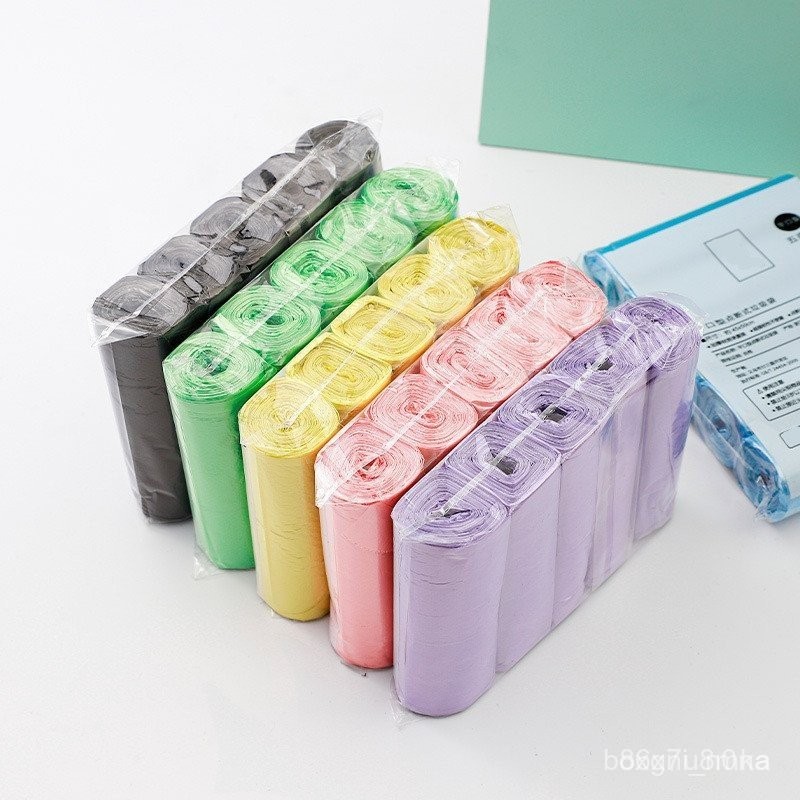 台中出貨-高品質 強烈推薦 傢用平口加厚垃圾袋 5卷裝加厚垃圾袋 點斷式垃圾袋 塑料袋加厚黑色【超低价】