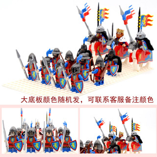 中古士兵 相容樂高國王中古城堡烏鴉黑鷹紅獅騎士積木人仔四面印刷袋裝透過BSMIR認證：M57088