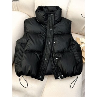 女生秋冬馬甲🌈🌈 小個子羽絨棉服馬甲女外穿洋氣純色秋冬季大碼胖mm無袖坎肩外套潮