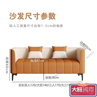 【大旺國際】（免運 特惠）貓爪皮沙發 北歐小戶型沙發 現代輕奢客廳臥室雙人三人沙發 網紅服裝店沙發